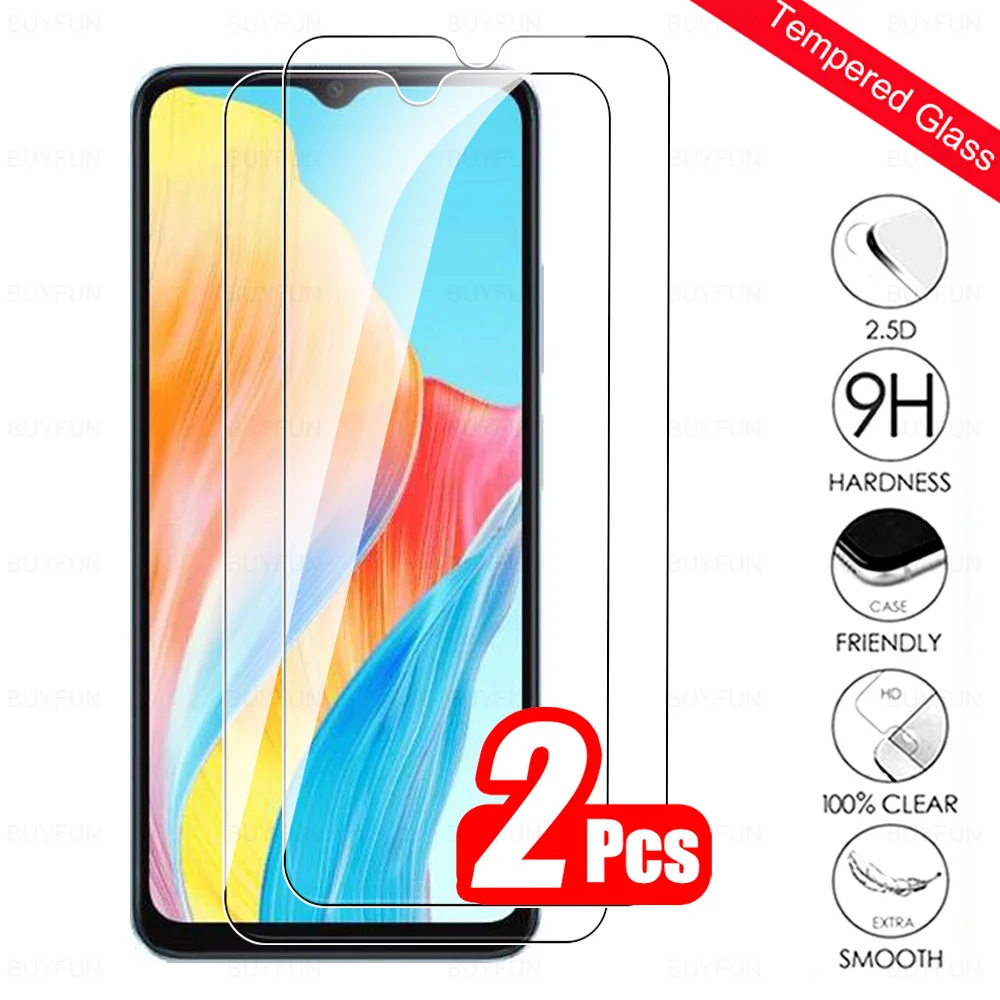 2 Pz 9H Vetro Protettivo Per Oppo A38 A18 A58 A78 4G A98 5G Protezione Dello Schermo Vetro Temperato Su Per Oppo A18 A58 A78 A98 5G 2023