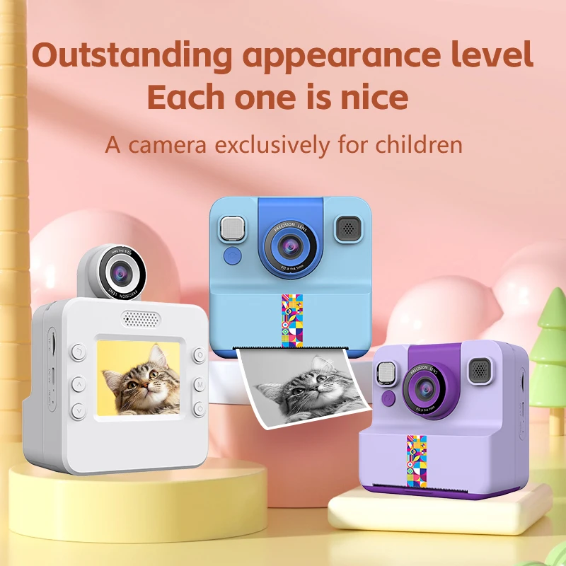 Classic Cute Little Kids Instant Print Camera Painting Photo 4