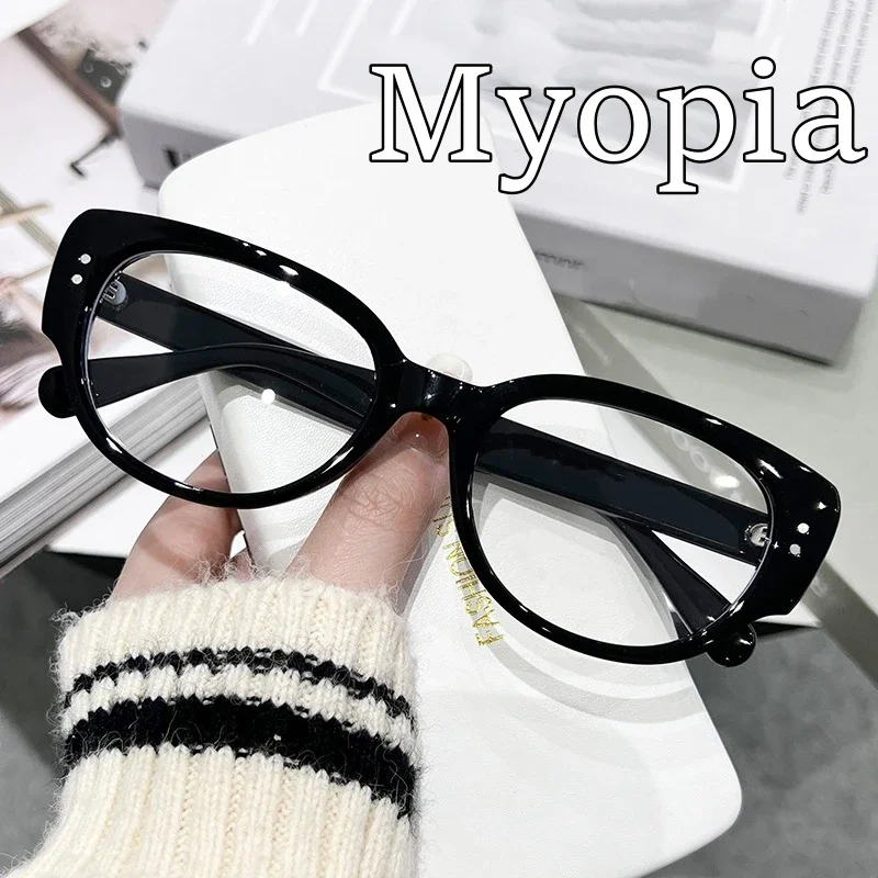 

Fashion New Computer Glasses Men Women Large Cat Eye Eyewear Myopia Trendy Near Sight Minus Diopter Eyeglasses for Men Women