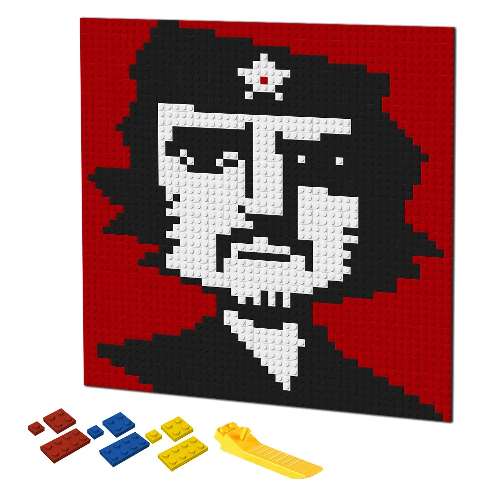 

Pixel Art Pop Cortoon портрет знаменитостей Ernesto Che Guevara мозаика домашняя декоративная живопись по номерам строительные блоки подарок мальчику
