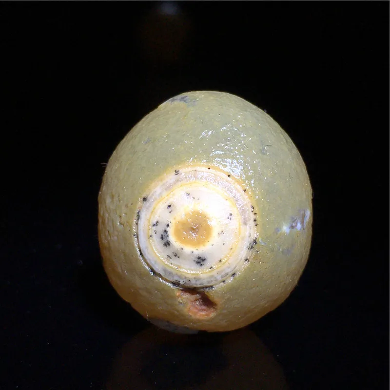 Agata Per Occhi In Pietra Rara Naturale Alashan Gobi Gialla O Vecchia Per Il Gioco Della Maniglia Del Palmo, Decorazione Di Campioni Minerali Di Agata