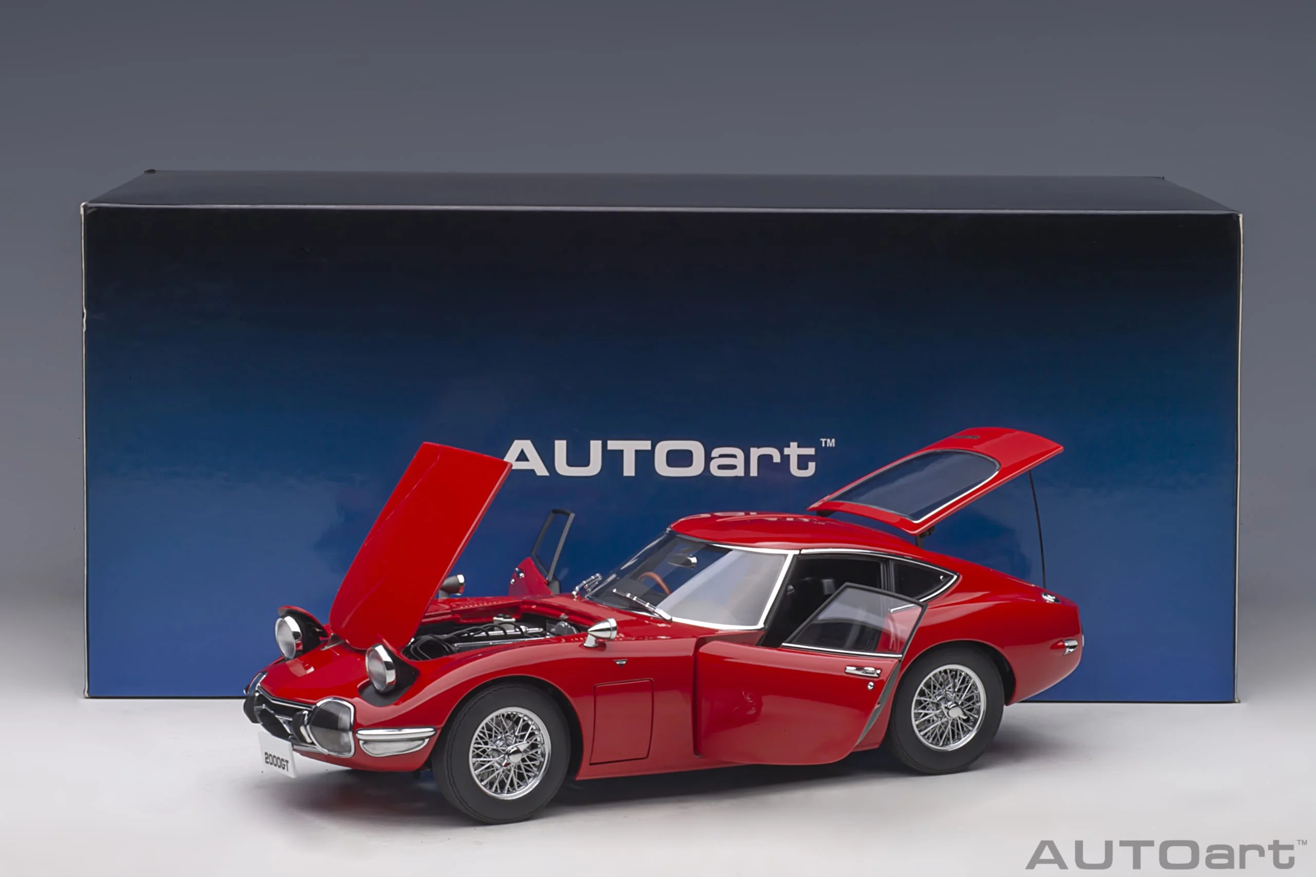 

Autoart 1:18 2000GT with Metal Wire Spoke Wheels JDM Alloy Fully Open Simulation Limited Edition Metal Static Car Model Toy Gift