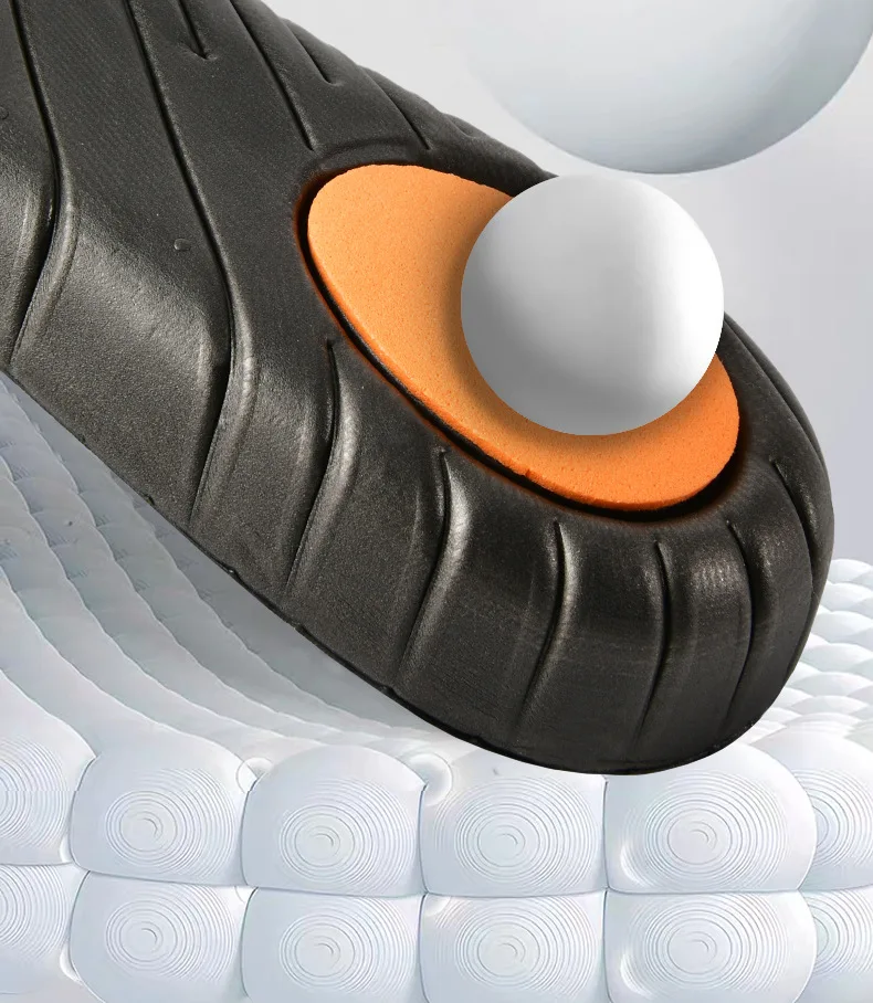 2 Stück/4 Stück Neue Atmungsaktive Anti-Geruchs-Schuheinlagen Schwarze Gewölbestütze Orthopädische Einlegesohle Stoßdämpfende Sport-Einlagen – Detail 13