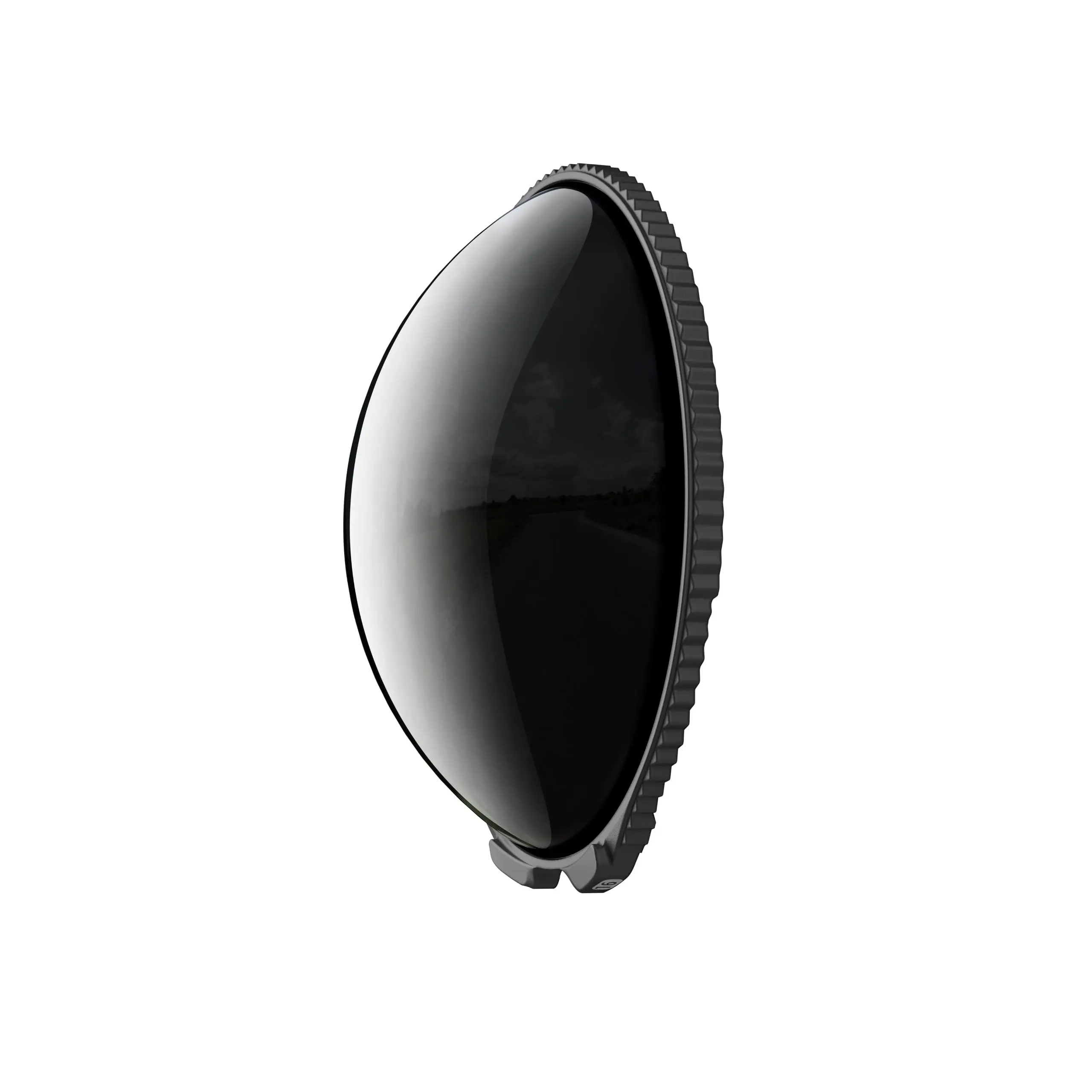 Gros plan sur un filtre ND Insta360 X5 ND16, avec reflets lumineux sur la surface.