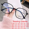 Farsightedness Glasses For Vision 2 2.25 3 Plus Fashion Anti Blue Light Square Eyewear Clear Lens Optical Reading Glasses Women 1