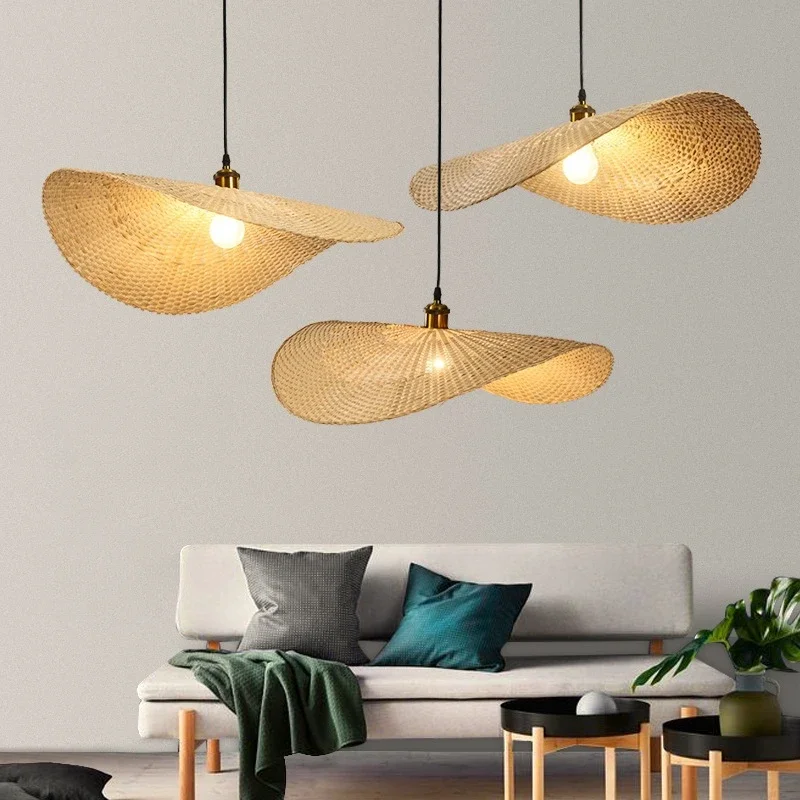 

Mifuny Handwovens Pendant Lights Decoration Maison Room Decor Nordic Bamboo Woven Chandelier Lighting Home Hanglamp Woonkamer