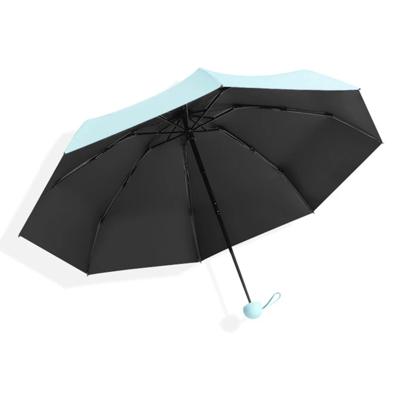 Description Picture 5 of itemMini Portable Umbrella Sun Umbrella With  Case Set Parasol Rain and Shine Dual Use Unisex Travel Protable Folding Pocket Mini