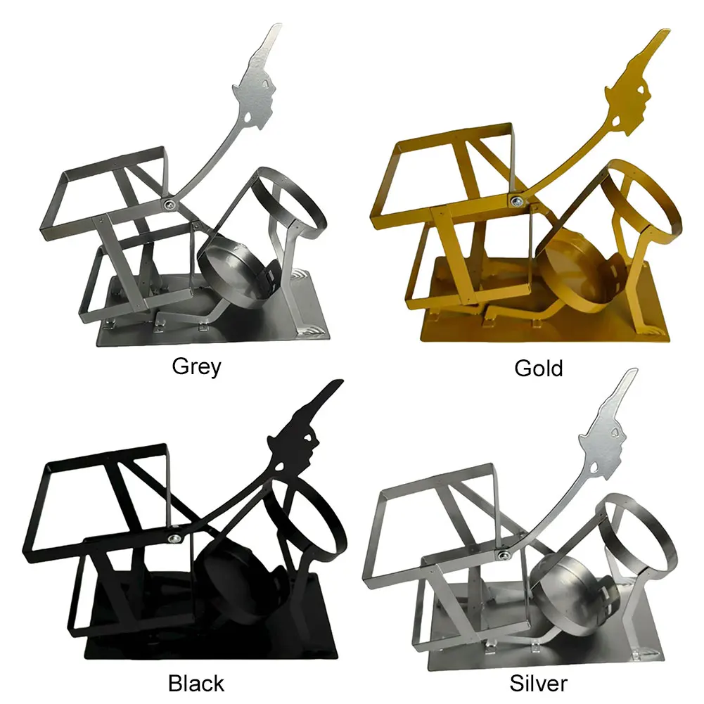 Metal Red Wine Rack Skull Wine Bottle Display Stand