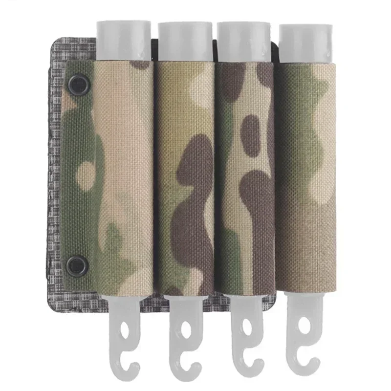 Flashlight Pouch Molle Pouch Flashlight Bag Tactical Chemlight Shotgun Shell Battery Holder Hunting 9mm .40 .22LR Nylon Speed Molle Pouch Loader 4-Pack Light Holders Bag