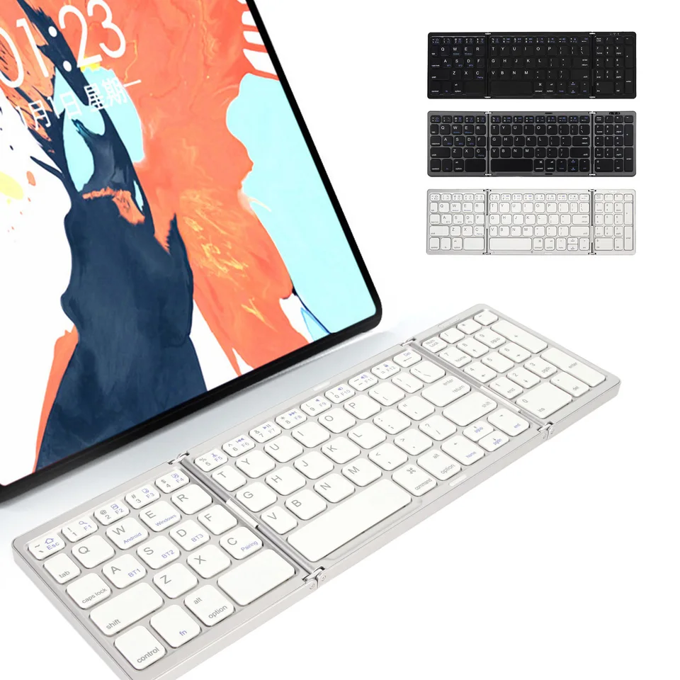 Foldable Bluetooth Keyboard Multi Device Wireless Keyboard