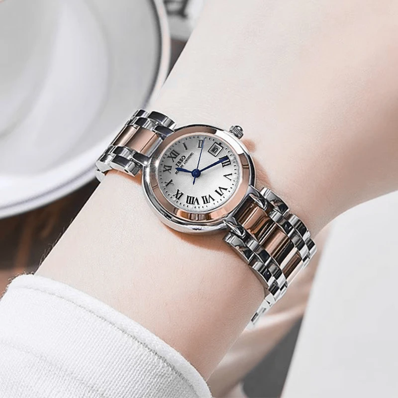 Luxury Brand Women Watches Rose Gold Stainless Steel Modern Hand Clock Female Gifts Fashion Luminous Casual Ladies Wristwatches