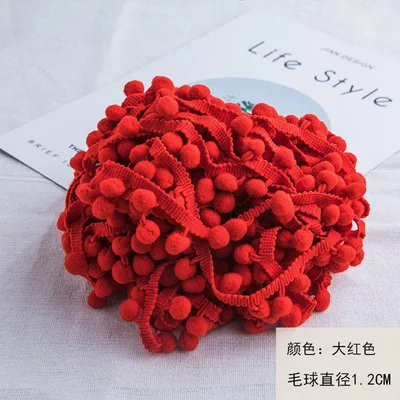 Vibrant Mini Pom Pom Lace Trim for Creative DIY Projects