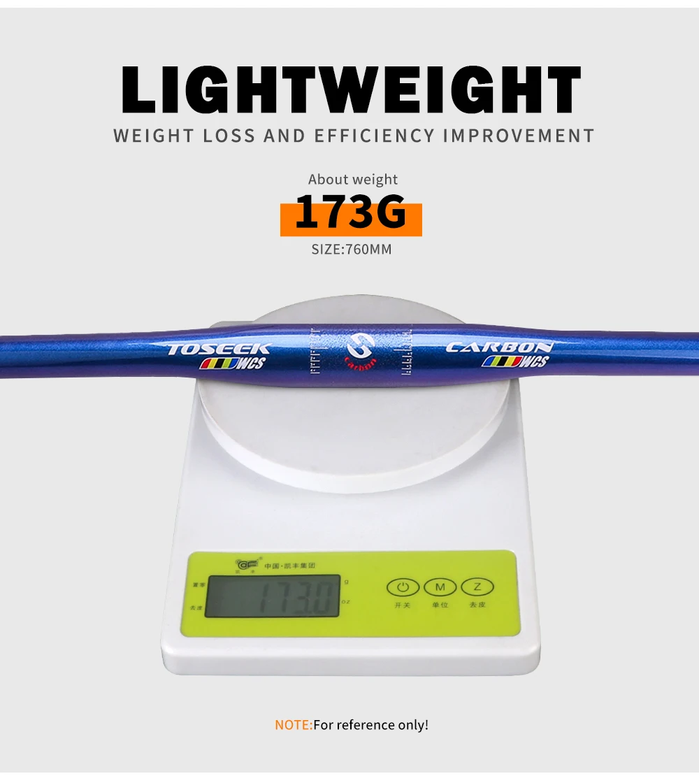 TOSEEK WCS Mtb Carbon Lenker Fahrrad Lenker 31.8*580-760mm Blenden Blau Zu Lila Lenker Für Berg fahrrad Zubehör – Detail 5