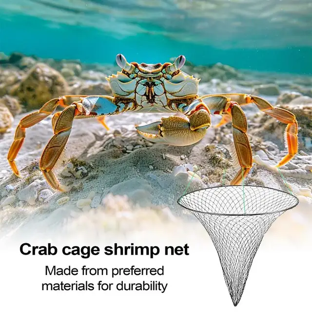 Casting Net For Bait Fish Crab Cages With Large Mesh Round Shrimp Nets Bait Trap Fish Cast Nets For Fishing Quick Drying Heavy 3