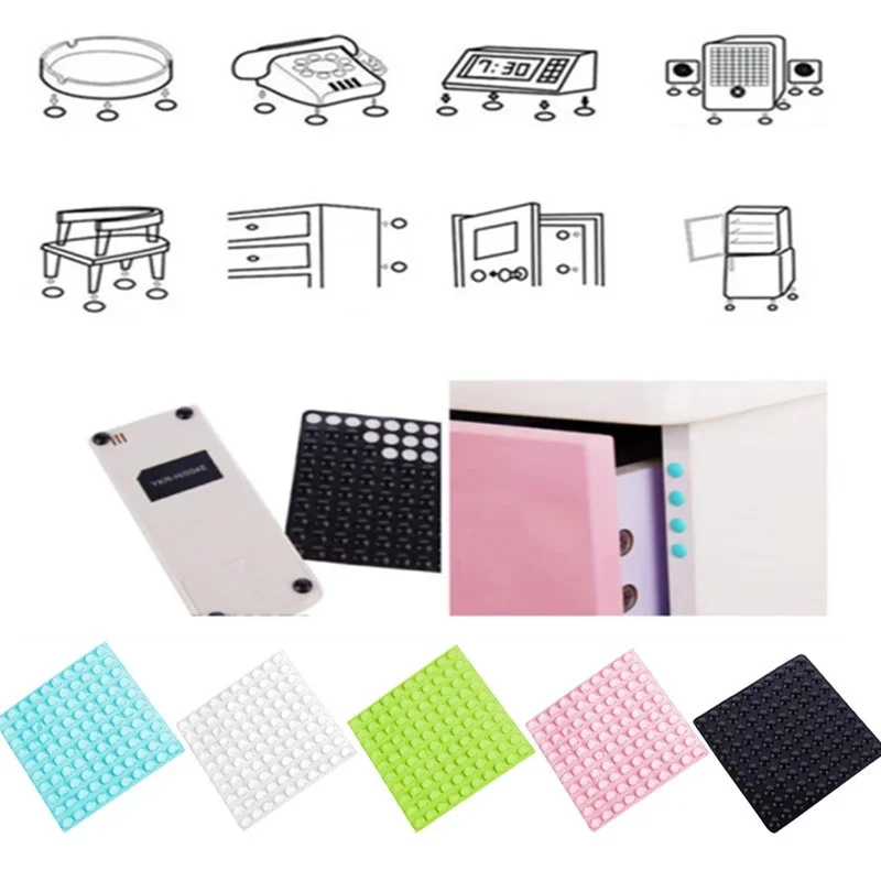 Self-adhesive bumper sticker door Buffer Pads for Furniture Toilets Cabinets Anti-collision Silicone Feet Pad silicone furniture pads door stickers silicone door stickers 100Pcs