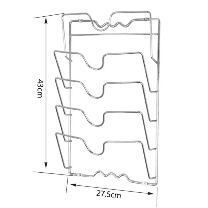 

Держатель для крышки кастрюли, многофункциональная металлическая Антикоррозийная настенная крышка, 5 уровней, не подвергается падению, прочная и не Стареющая