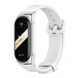 Premium Metal Wristband for Mi Band - Universal Fit and Style (Silicone CS White)