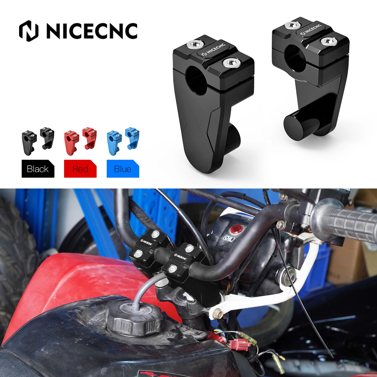 ATVHandlebarRisersForYamahaRaptor700700R20132023Banshee350