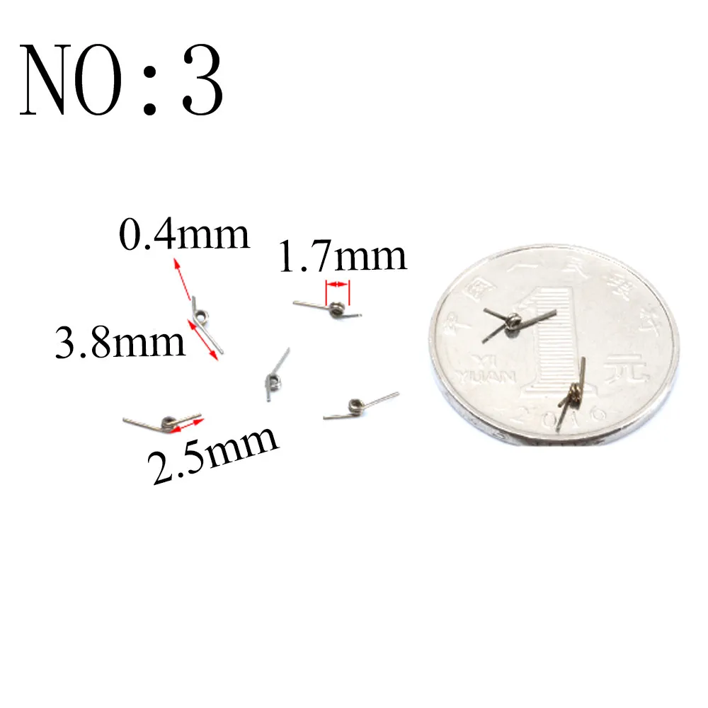 쥬얼리 작은 비틀림 용수철 와이어 직경 0.3 0.35, 0.4mm 스테인레스 스틸 용수철, 20 개