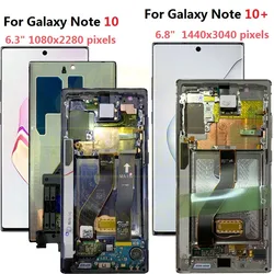 Écran tactile LCD avec châssis, pour Samsung Galaxy Note 10 Plus 5G N975 n976b N970F N9700