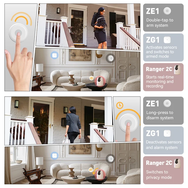 IMOU Home Wifi Alarm System Zigbee 3.0 Real Time App Push Motion Sensor Alarm Siren Window Door Sensor IP Camera Work with Alexa 5