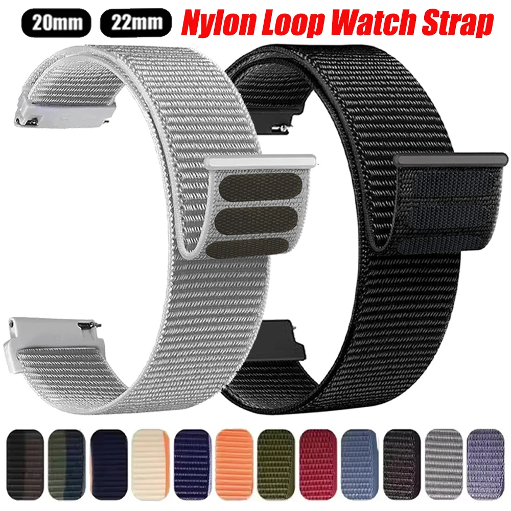 20 22 mm geflochtenes Band für Xiaomi Watch 2 Pro/S4/S3/S2/S1 Active/Mi Watch Color 2 Nylon-Sportarmband Amazfit GTR/GTS/Bip-Armband