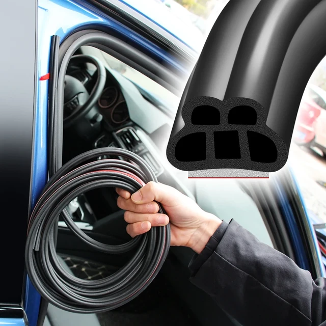 Tira de sellado de goma para puerta de coche, accesorio Protector de doble  capa, burlete, accesorios interiores - AliExpress