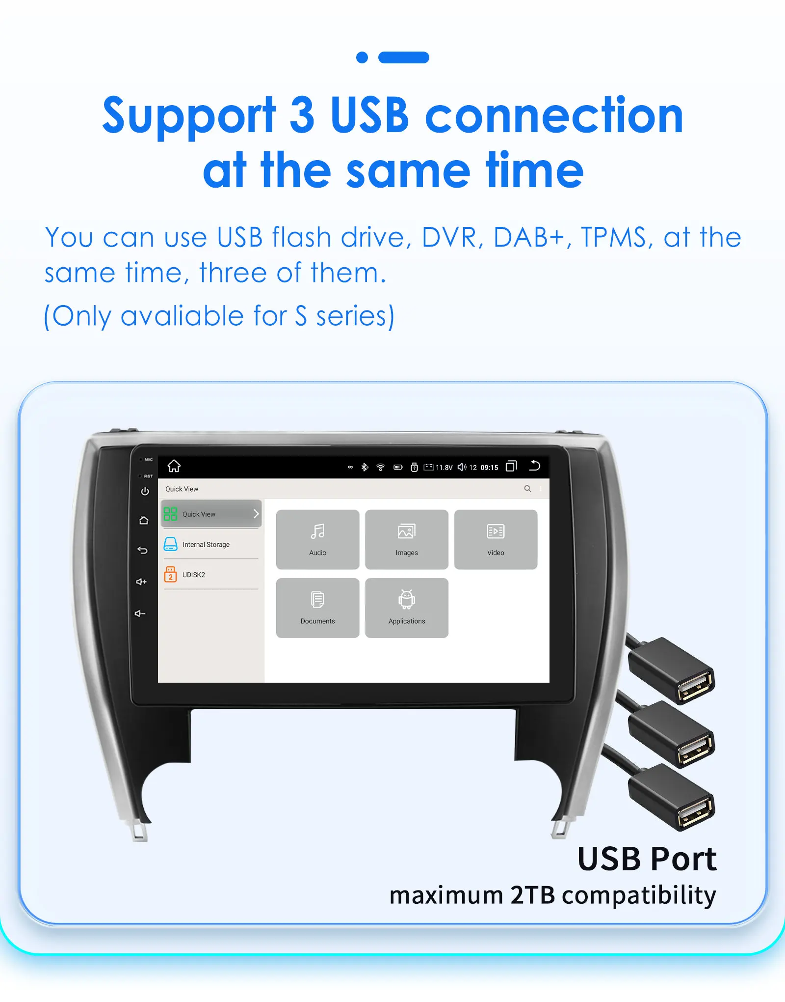 Hizpo Car Radio Player Head Unit Plug And Play For Toyota Camry 2015-2017 North America Version GPS Navigation Android Auto DSP