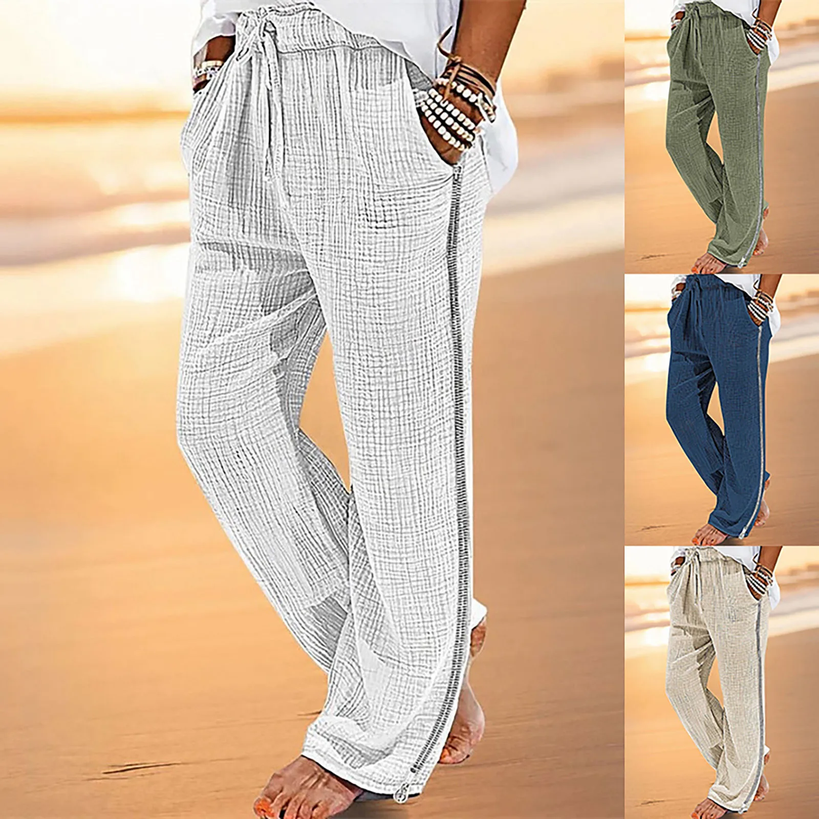 Solid Side Pocket Wide Leg Baggy Men Casual Pants Elastic Waist Loose Man Trousers Y2k Clothes Gym Work Pantalones Sweatpants