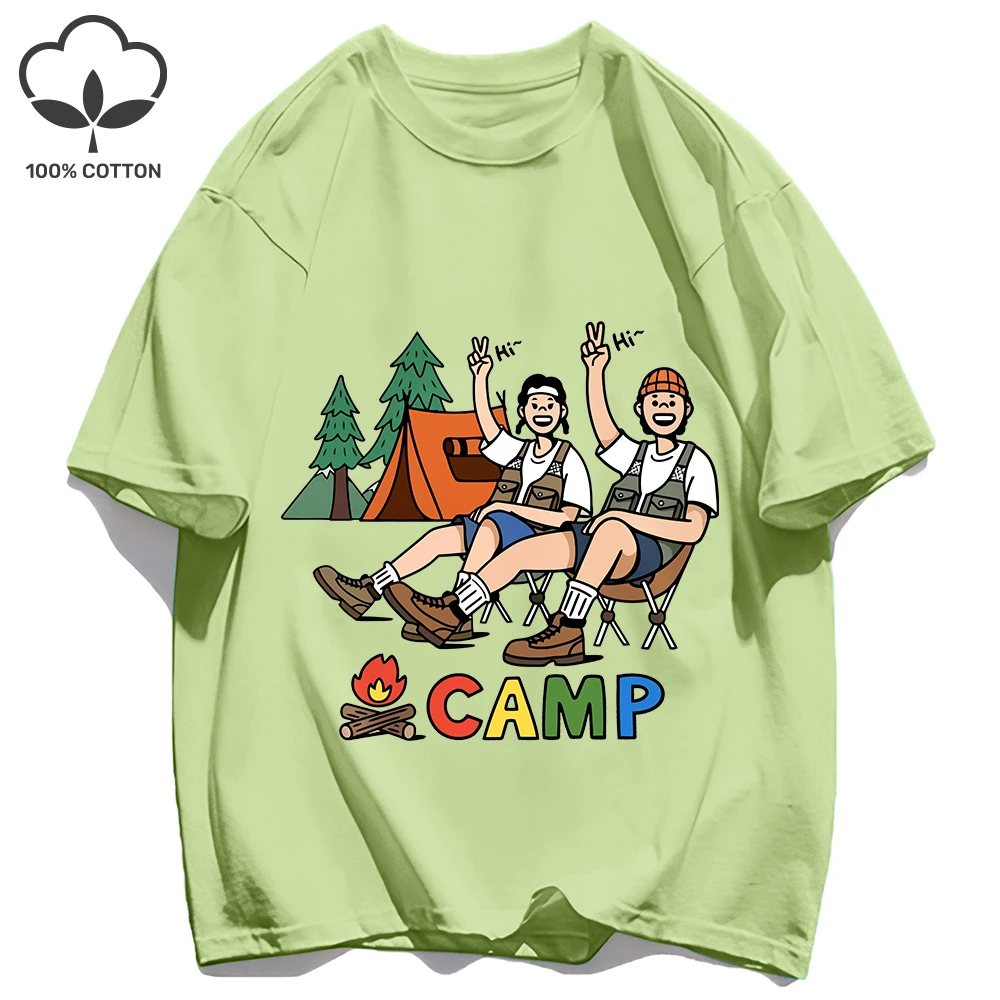 Happy Camping Couples T-Shirt 1