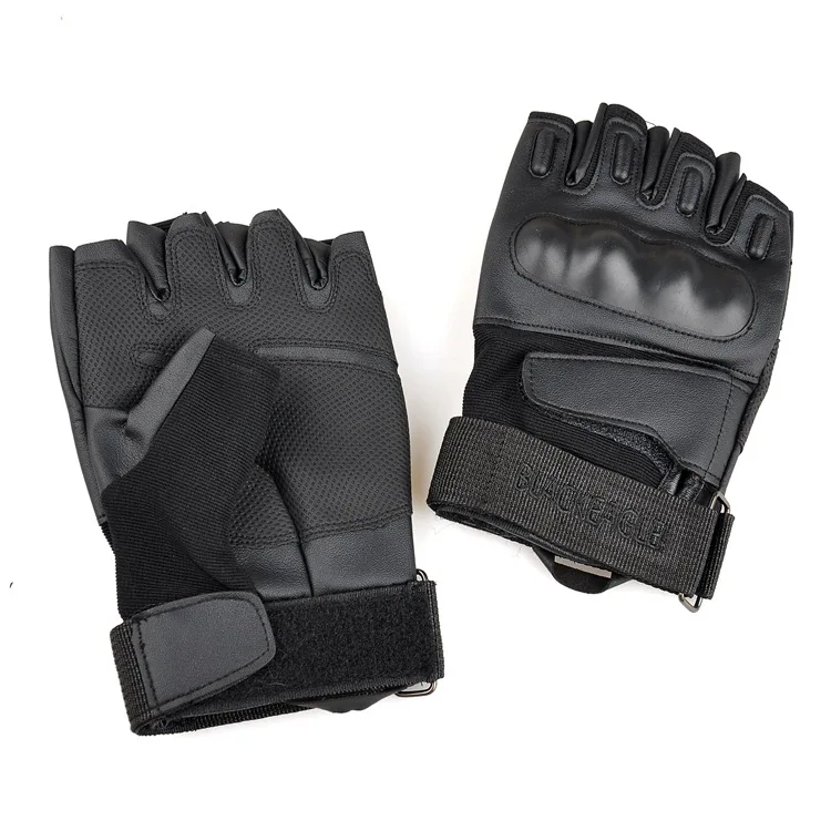 Men and Women's Full Leather Combat Fingerless Glove, Winter Tactical Gloves, Half Finger, Xinji, Hebei, Us, Manufacturer