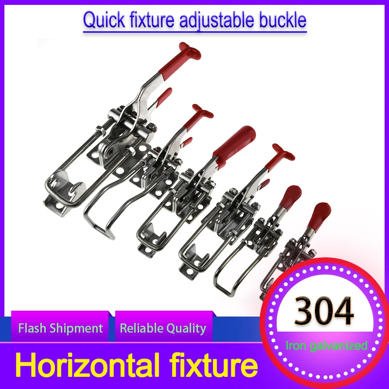 Galvanizado Fixação Rápida Fivela Ajustável Lock Fivela de Caixa Porta Horizontal Bolt Clamp Aço Inoxidável 304