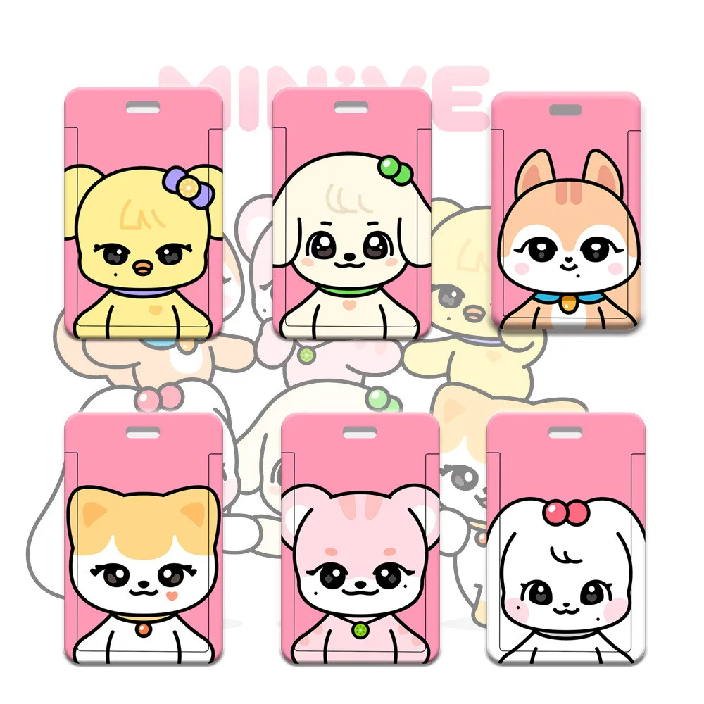 

KPOP IVE открытка Hodler мультяшная печать Yujin Gaeul Wonyoung Лиз Рей Leeseo автобус карта для еды значок студенческие принадлежности