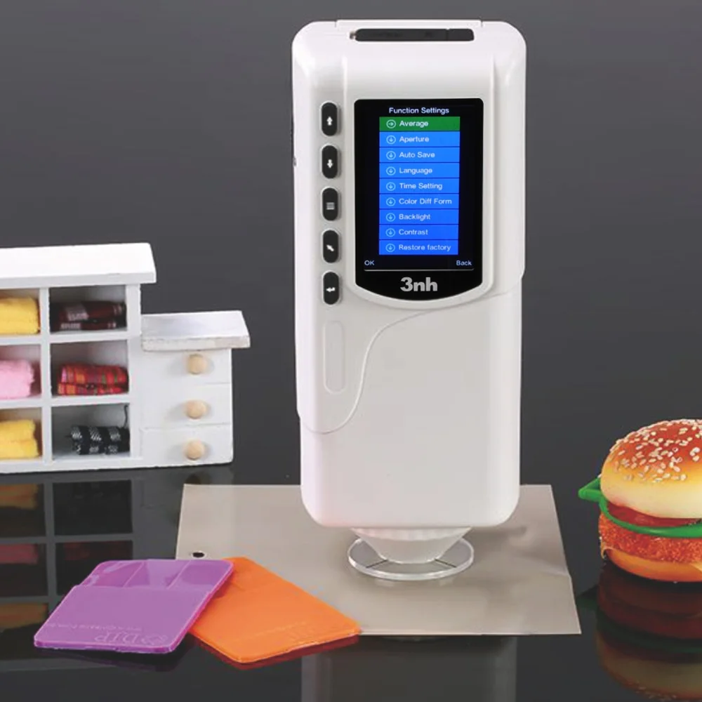 High cost-effective portable colorimeter NR10QC 4mm measuring aperture Built-in whiteboard Color Difference Meter Tester Reader 6