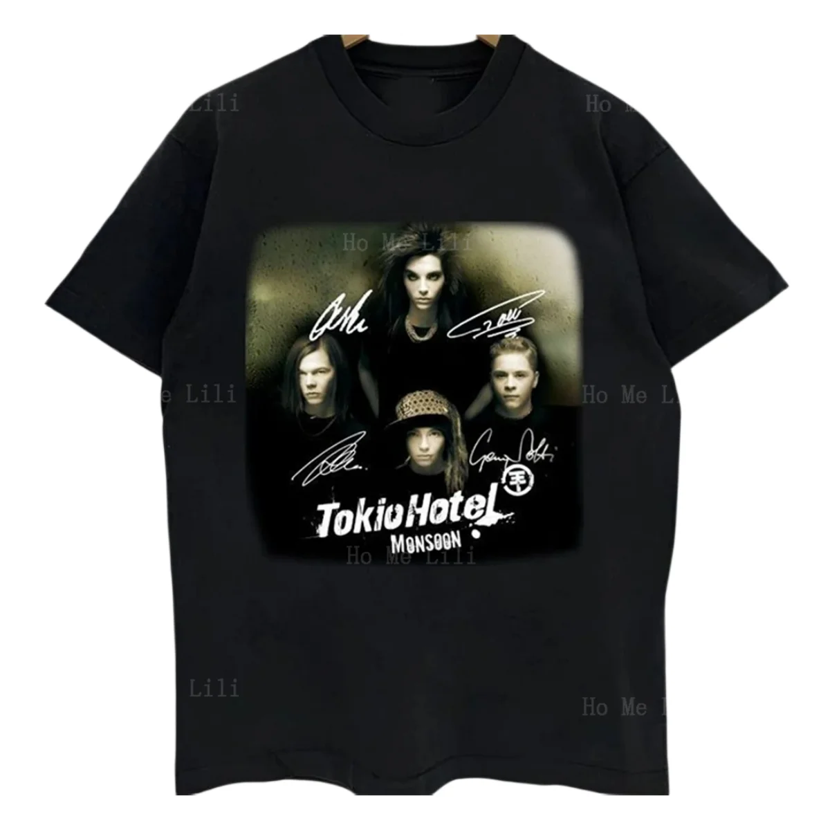 Black Tokio Hotel Band T-Shirt Album Puro Cotone Traspirante E Confortevole