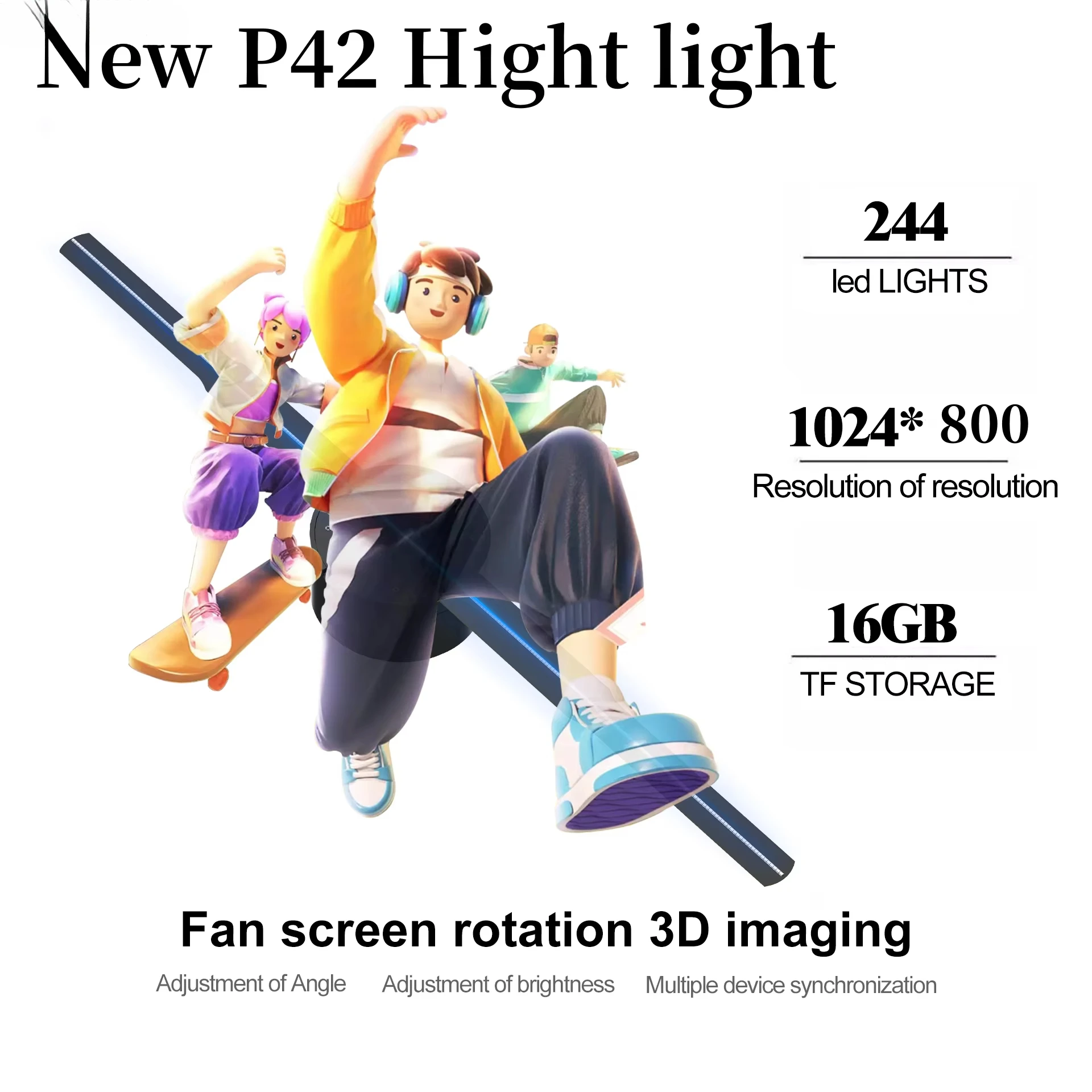 3D Advertising Projector Wifi Led Sign Holographic Lamp Player Remote 3D Fan Hologram Projector Logo Light