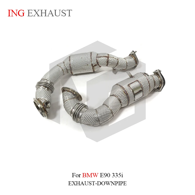 Ing Downpipe Catalitico In Acciaio Inossidabile Per Bmw M3 E90 E92 E93 4.0 S65 V8 Scudo Termico Converti Downpipe Di Scarico Ad Alte Prestazioni