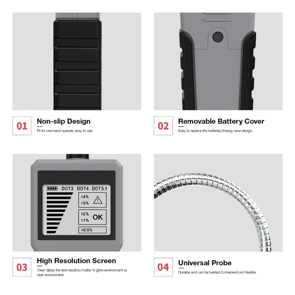 Tester Liquido Freni - Penna Diagnostica Con LED, Per DOT3/DOT4/DOT5 - Foto 7