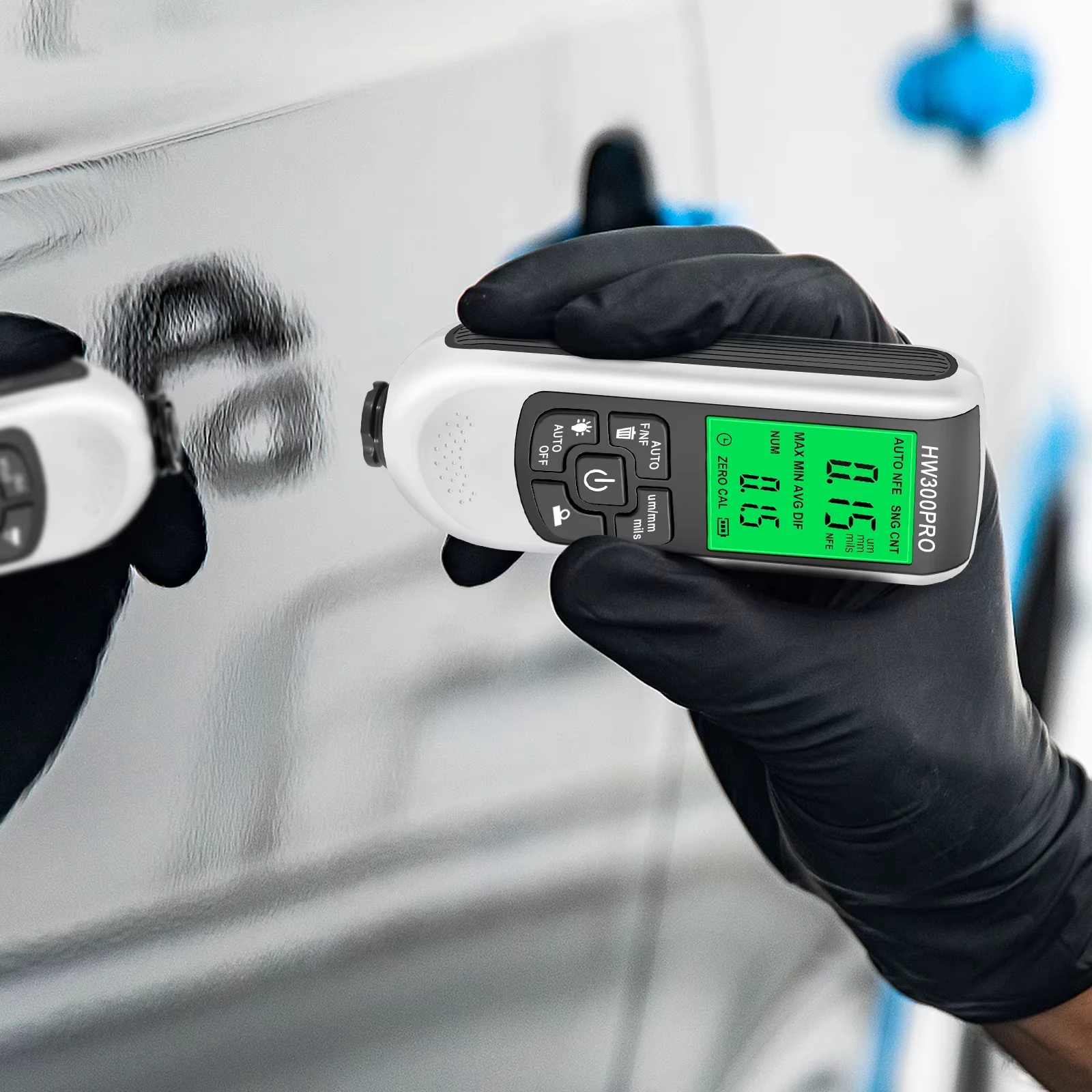 HW-300PRO Car Paint Thickness Gauge 0-2000UM Fe & NFe Paint Thickness Tester Manual Coating Meter Paint Automotive Tools 5