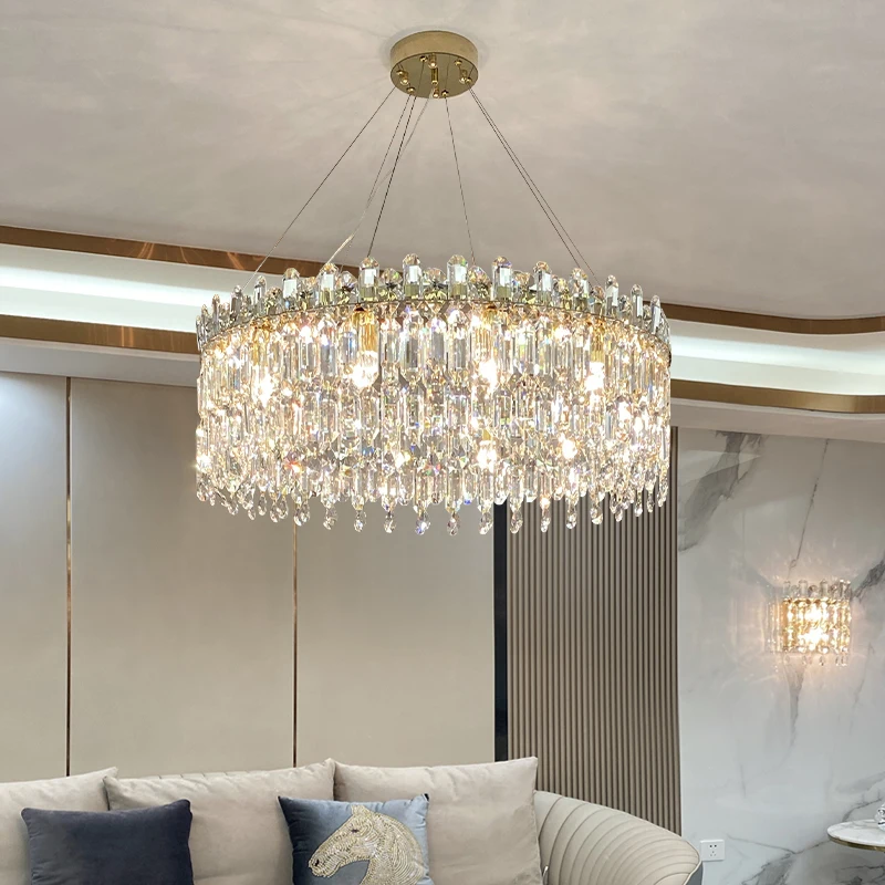 

Light Luxury Crystal Pendant Gorgeous Chandelier Living Room Kitchen Light Creative Simple Luxury Atmospheric Led Decorative