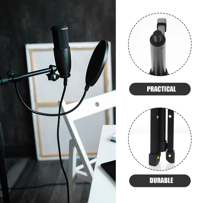 Portable Desktop Alloy Tripod Microphone Stand Table Microphone Tripod Stand for Desk Desk Mic Mic Holder microphone stand