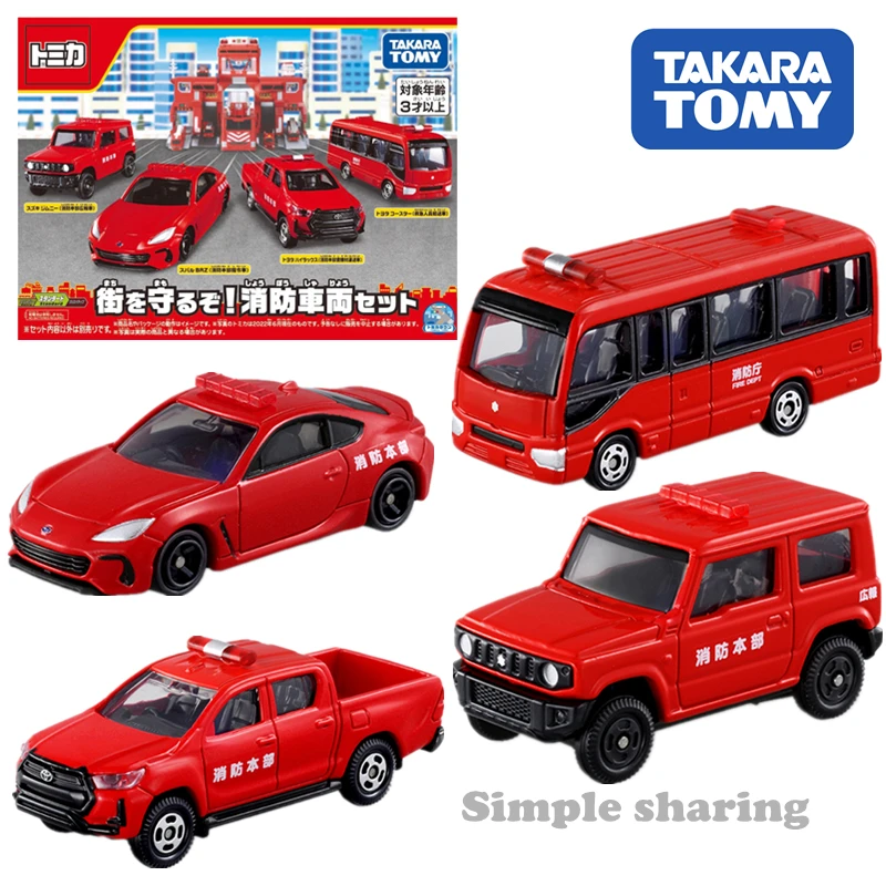 Takara Tomy Tomica Firetruck Set Car Alloy Toys Motor Vehicle Diecast Metal  Model - AliExpress