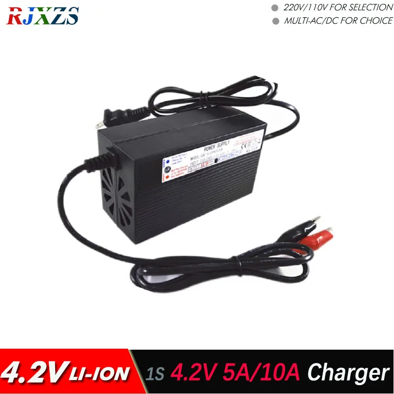 

4.2V 5A/10A Charger For 1S Li-ion Lithium ion Battery Pack CC/CV