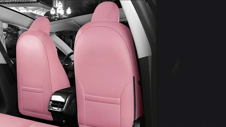For Tesla Model 3 Y Custom Fit Car Seat Cover Accessories For Tesla 360 Degree Full Covered Perforated Artificial Leather
