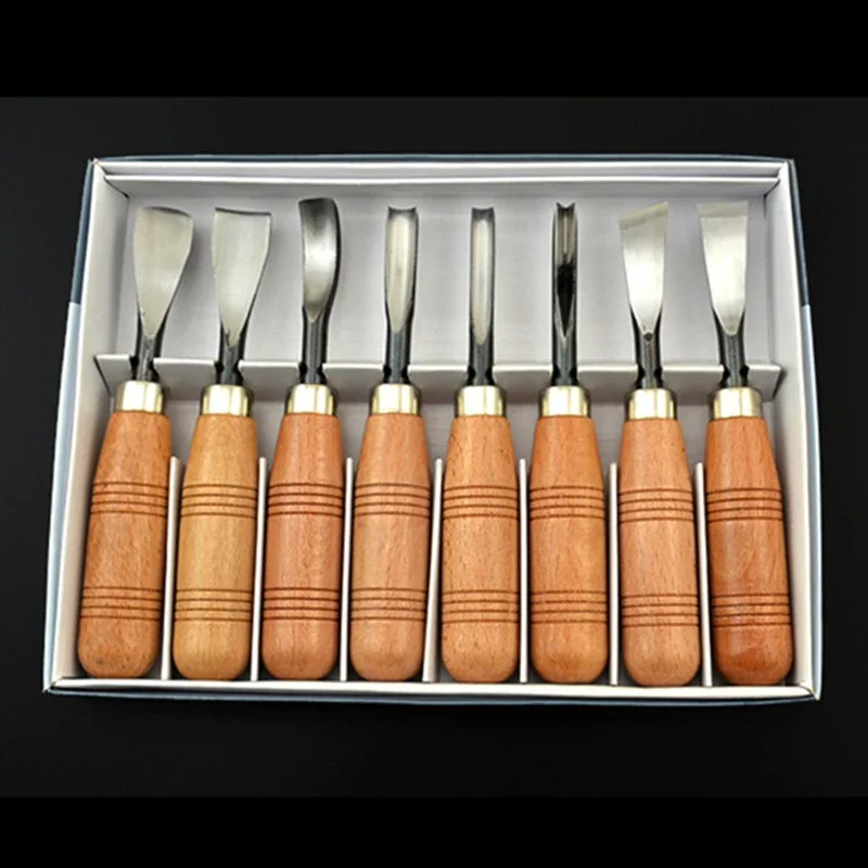 

Wood Carving Wood Cut Knife Tool Set 8pcs/set DIY Hand Tools Chisel Set Knives Tool Set Woodworking