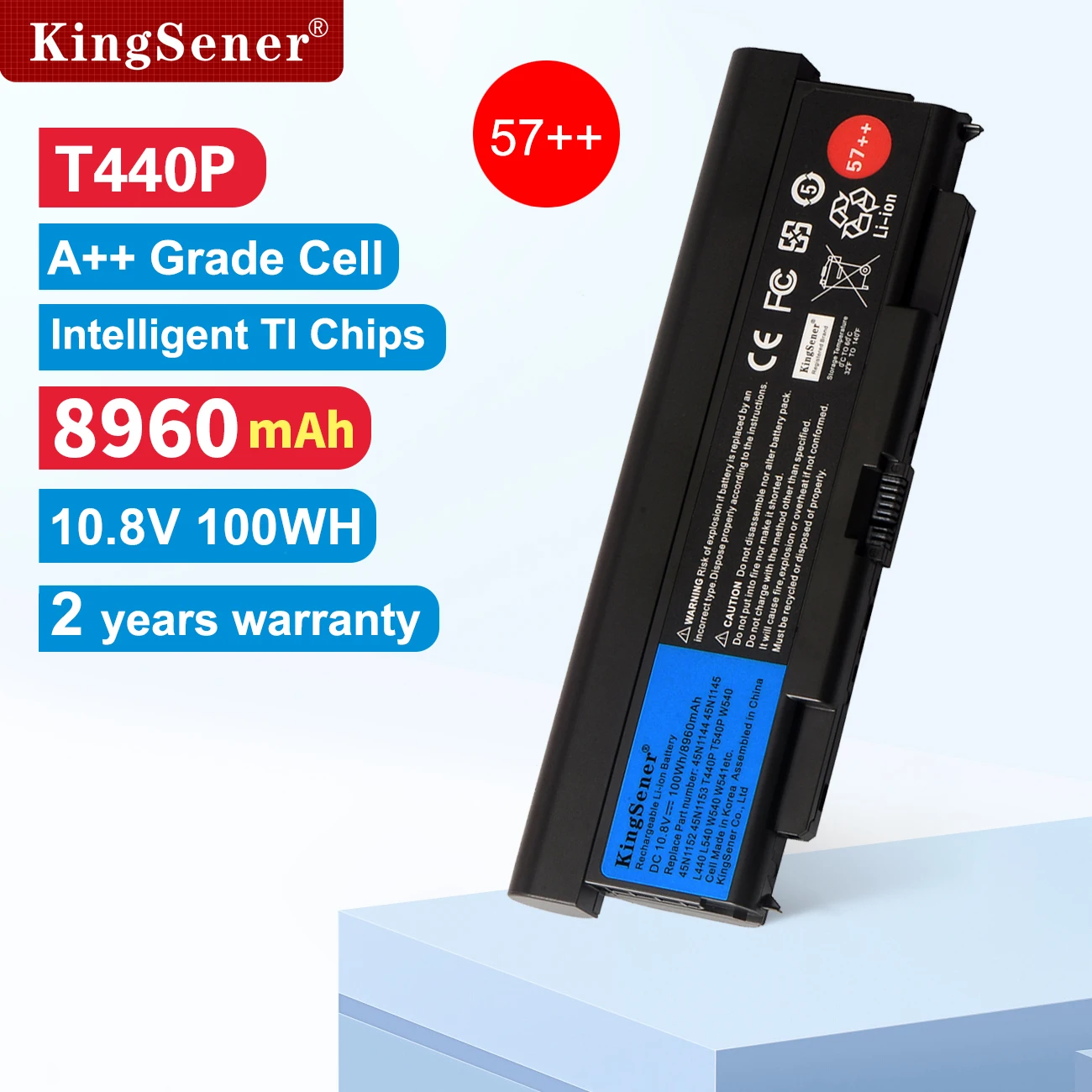 Аккумулятор KingSener для ноутбука Lenovo ThinkPad T440P T540P W540 L440 L540 45N1152 45N1153 45N1149 45N1152 45N1145 45N1160 57 + 57 ++