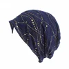 Spring/Summer Light Bright Thin Strip Decoration Double Fabric Breathable  Skullies & Beanies  Spring  Muslim BeaniesHat 5