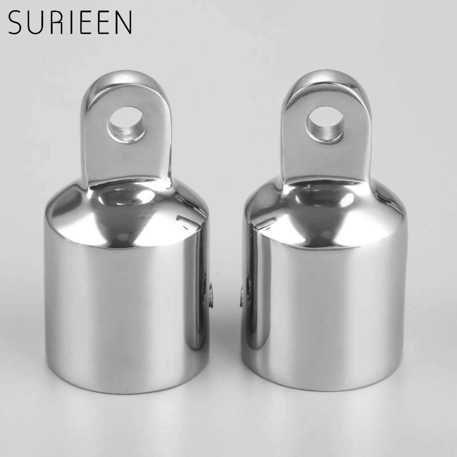 

2Pcs Marine Stainless Steel 316 Bimini Top Eye End Cap Hardware Fittings For 1"" / 25mm Pipe Tube Yacht Rowing Boats Accessories