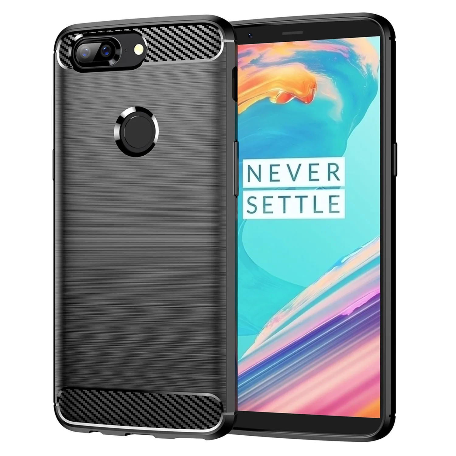 

Silicone Cases for Oneplus 5t 1+5 Shockproof Matte Back Cover for 1+5t One Plus 5 Carbon Fiber Case Coque Fundas