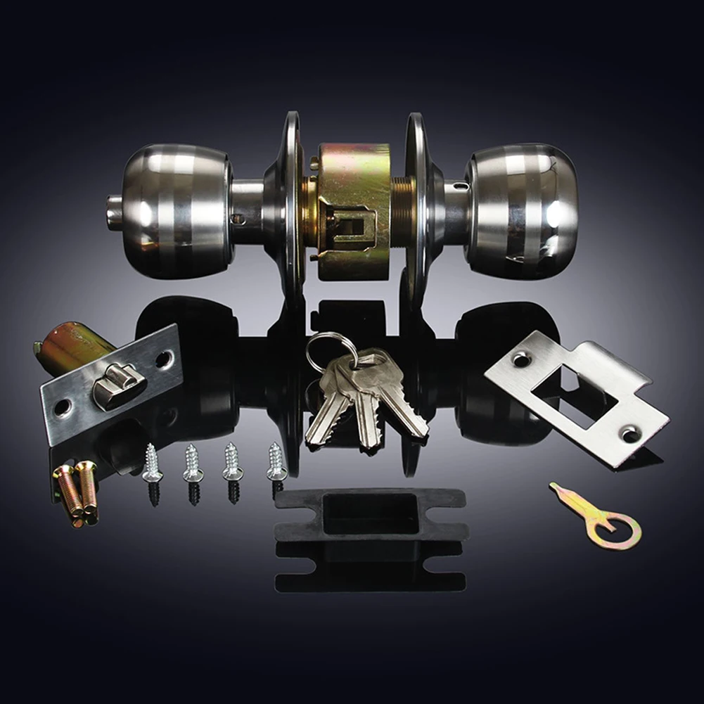 Aluminum Alloy Door Knobs Rotation Lock With Key For Bedrooms Living Rooms